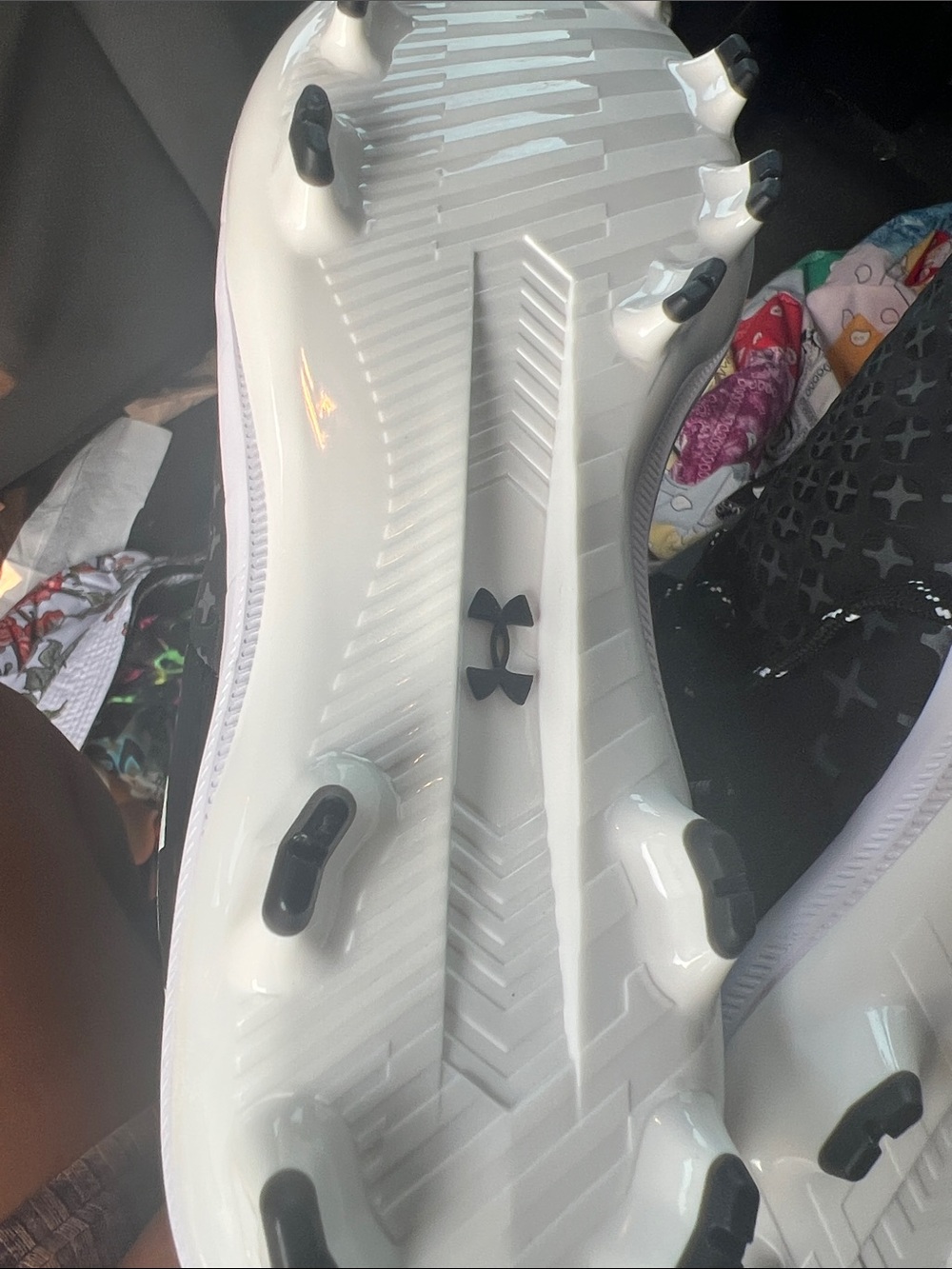 Under Armour White and Black Football Cleats new no box